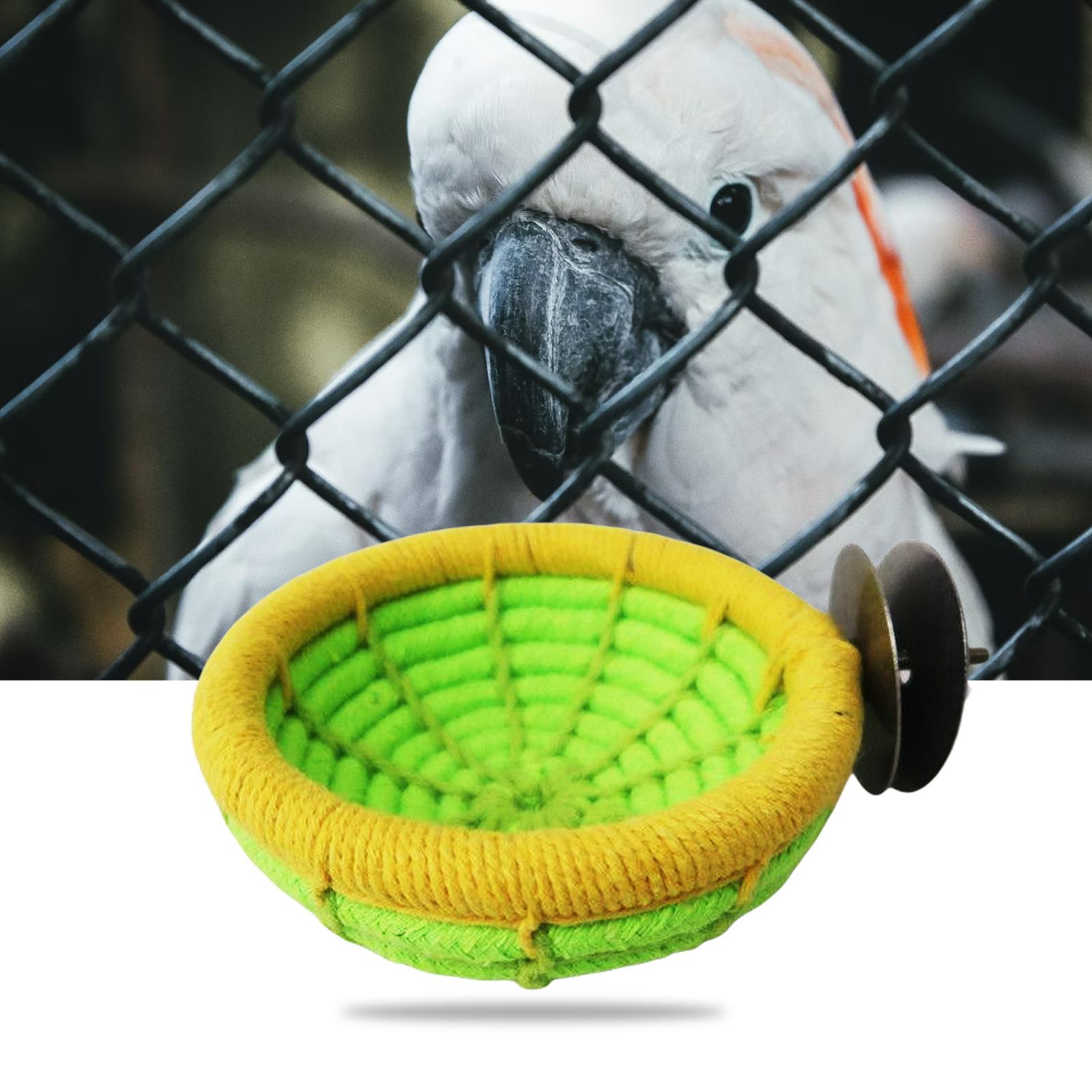 

Pet Bird Nest Hanging Sleeping Bed Cotton Rope Cave Cage Toys Soft Bird House Hut for Cockatoo Parrot Lovebird Budgies Hamster зелёный