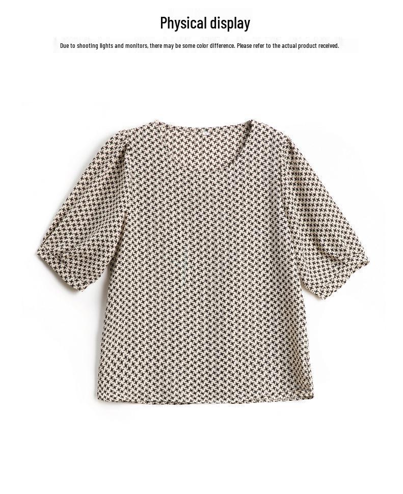2026 Summer Women's Printed Silk Top – Stylish Loose Short Sleeve T-shirt for Middle-aged and Young Mothers