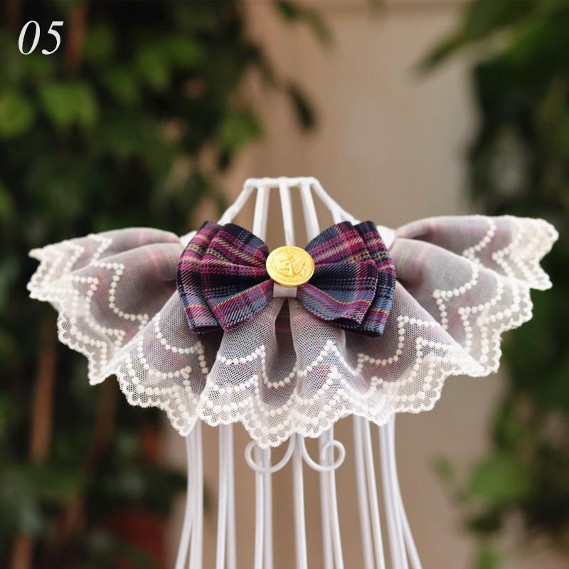 1PC Cute Pet Lace Bib Pink Plaid Ribbon Dog Cat Bowtie Collar Necklace Decoration Organza Cotton Gauze Bibs Pet Accessories