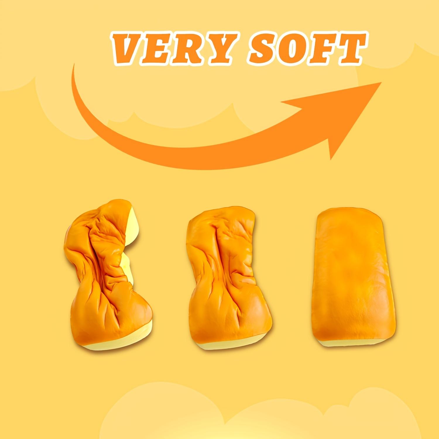 

1pc Bread Squishy Toy, Slow Rebound Novelty Stress Ball, Kids Party Toy Birthday Gift, Easter Basket Filler Classroom Prize светло-серый