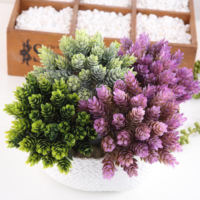 30 Heads Fake Green Plant Artificial Plastic Pine Flowers For Home Table Decorative Wedding Christmas Decor