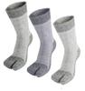 Fujite Is Mesh "Silk Cool!" Men's Toe-Open Socks, 3-Pair Set, #8202 (Heather)