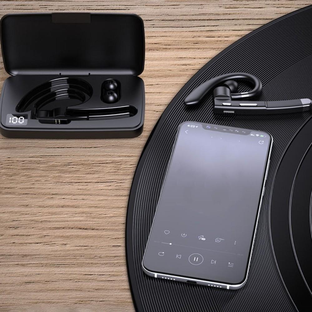 Screen Display Business Headset Hanging Ear Wireless Headphones Bluetooth Earphone  Mobile Phone