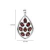 Natural Red Garnet 925 Sterling Silver Pendant