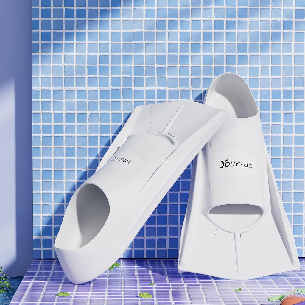 Women's and Children's Professional Short Swim Fins for Freestyle, Breaststroke, Snorkeling, and Diving