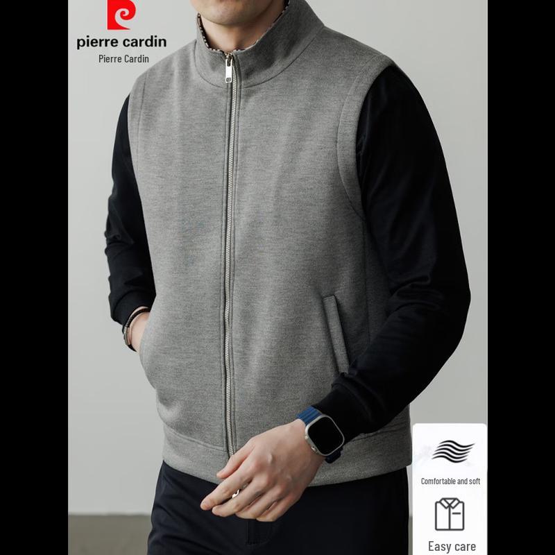 

Pierre Cardin Men s Wool Blend Zipper Vest XL