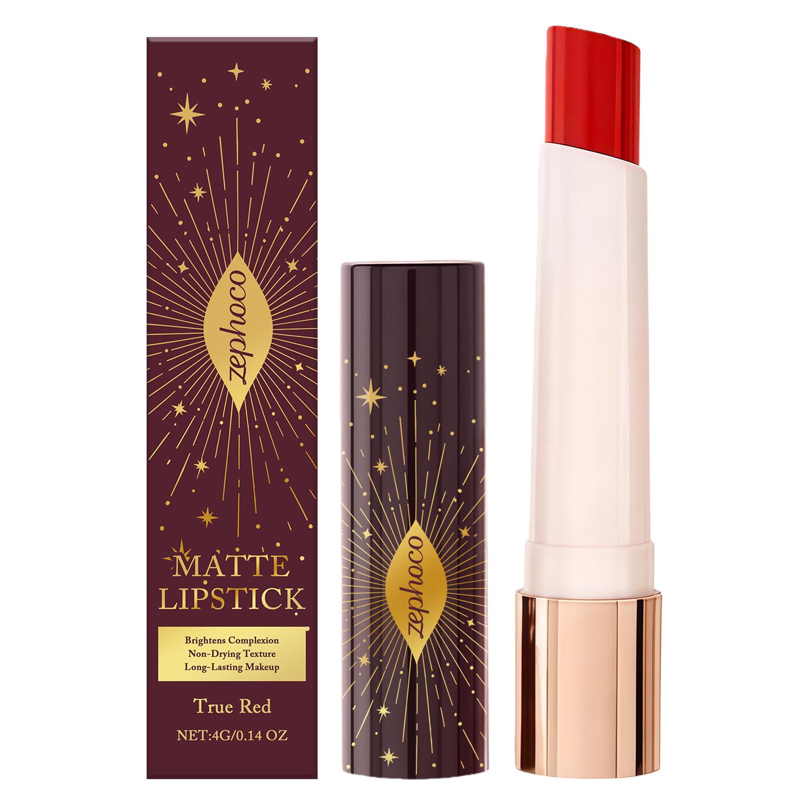 Zephoco Матовая помада True Red Starry – Легкое нанесение для повседневного макияжа