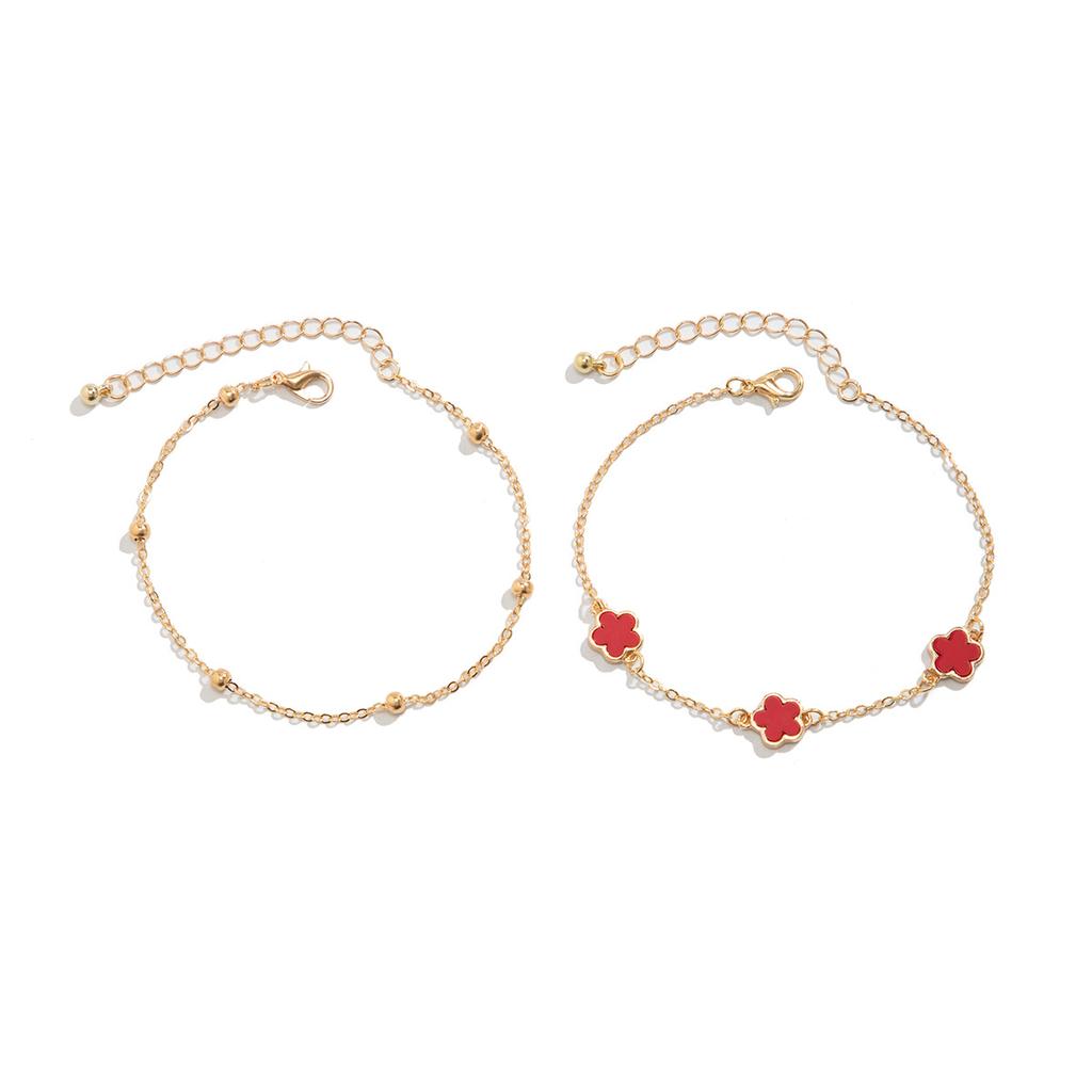 Accessories Stylish Simple Versatile Chain Foot Accessories INS Wind Alloy Personalized Five Leaf Flower Foot Chain Women