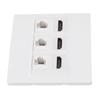 Cat6 HD Multimedia Interface Wall Plate Professional Gigabit 4K HD 6 Port Wall Plate for Computer TV Hard Disk Projector