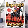 KPop Dämonenjäger Bedruckte Decke Mädchen Jungen Plüsch Überwurfdecke Sofadecken Warme Geburtstagsgeschenke Für Mädchen Huntrix Decken