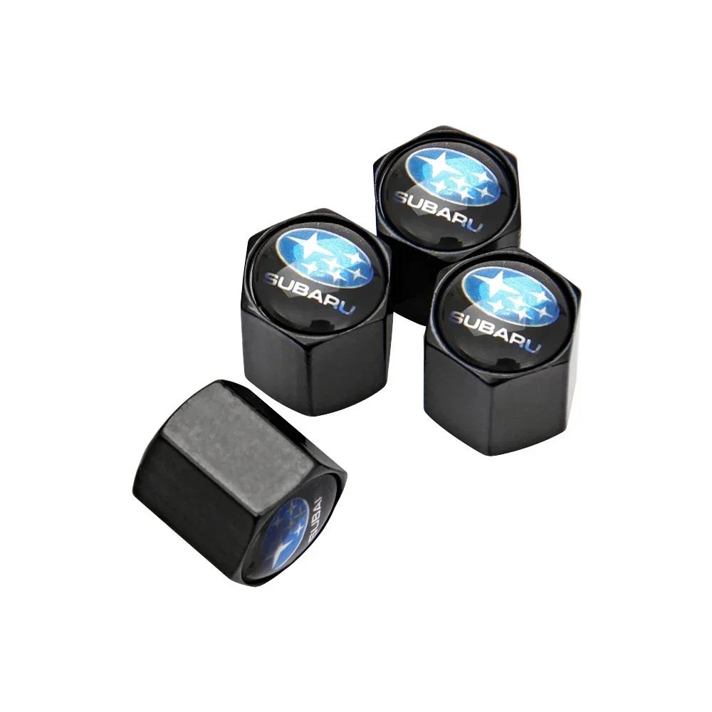 For Subaru STI XV WRC WRX BRZ FORESTER IMPREZA LEGACY OUTBACK 4PCS Metal Car Wheel Air Covers Rustproof Tire Valve Caps Y15