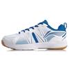 Li Ning Racetrack Encounter Badminton Shoes Unisex Low Top White Blue AYTQ035-1