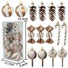 15 Stück 6cm Lutscher Weihnachts-Set DIY Feiertagsdekorationen Tannenzapfen Weihnachtsbaumschmuck Weihnachtsbaum Anhänger
