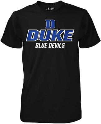 T-shirt Nera Duke Blue Devils Vestibilità Slim con Logo Secondario della Squadra