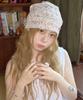 Kiibi Floral Button Beanie Ivory