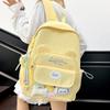 Schoolbag New Cartoon Cute Junior High School Student Backpack Female Japanese Small Fresh Solid Color Campus Schoolbag Travel Backpack