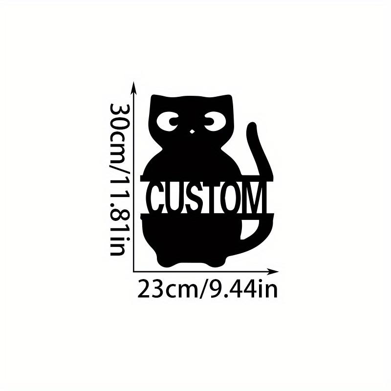 

Black Cat Iron Wall Decor, Bohemian Home Art, Easy Install Gift Sign