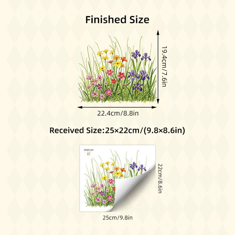 Bathroom Sink Area Backsplash Sticker Floral Waterproof Self Adhesive Removable Modern Home Decor Accessories