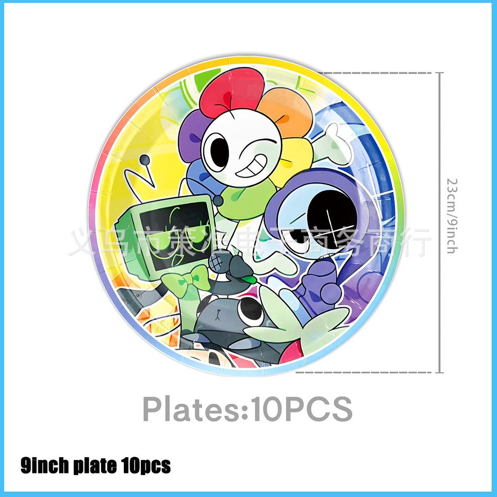 Game DANDYS World Theme Birthday Party Supplies Decoration Disposable Tableware Dandy's DIY Balloon Plate Cup Backdrop Kid Gift