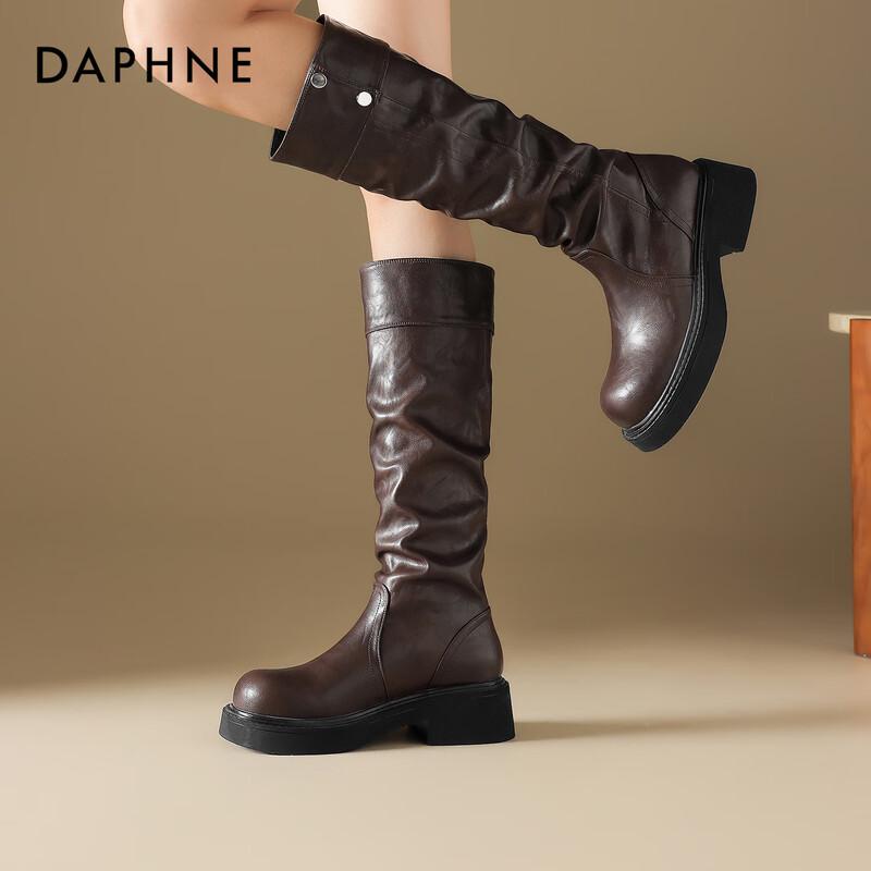 Daphne Women s Winter Platform Stacked Western Boots 37