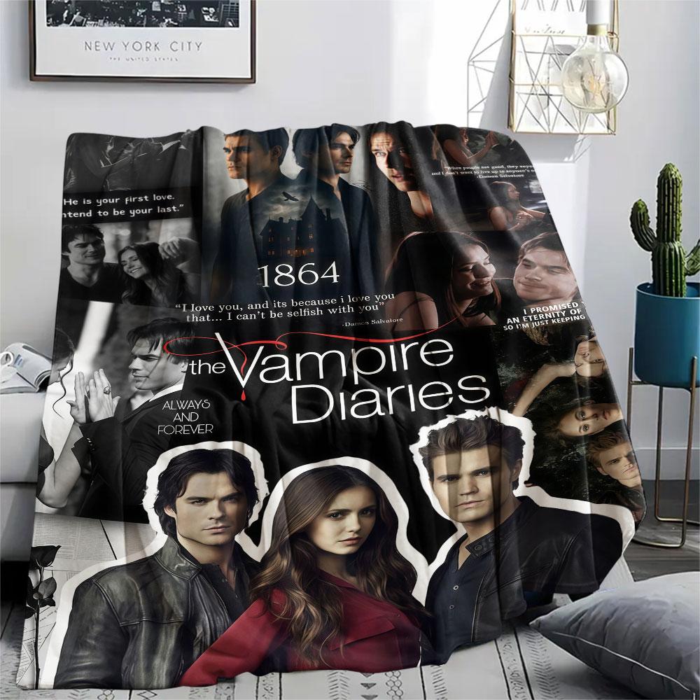 1PC The Vampire Patterned Flannel Blanket Suitable For All Seasons for Home Decor Warmth and Comfort Gifts Holiday Present