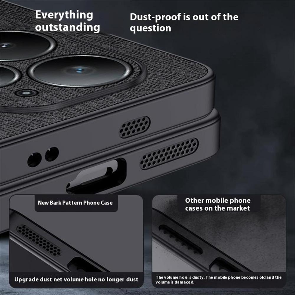 For Realme Neo7 Turbo 5G Case Wood Texture PU Leather Coated PC TPU Phone Cover