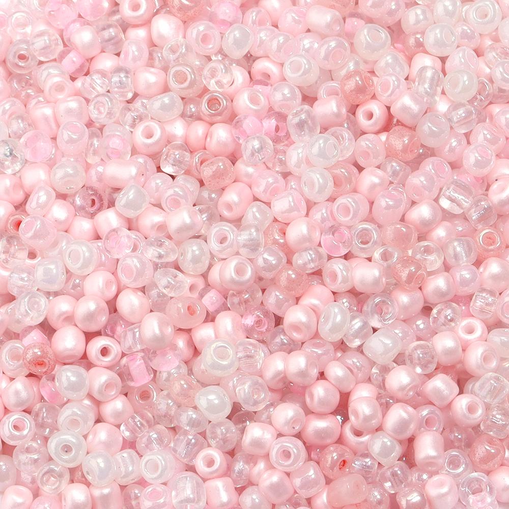 40g/lot Mixed Color Glass Seed Beads 4mm Cute Mini Loose Rice Beads For Jewelry Making Supplies DIY Bracelet Necklace Keychain