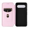 For Google Pixel 8 Carbon Fiber Texture Card Holder PU Leather Phone Case Flip Folio Stand Phone Cover