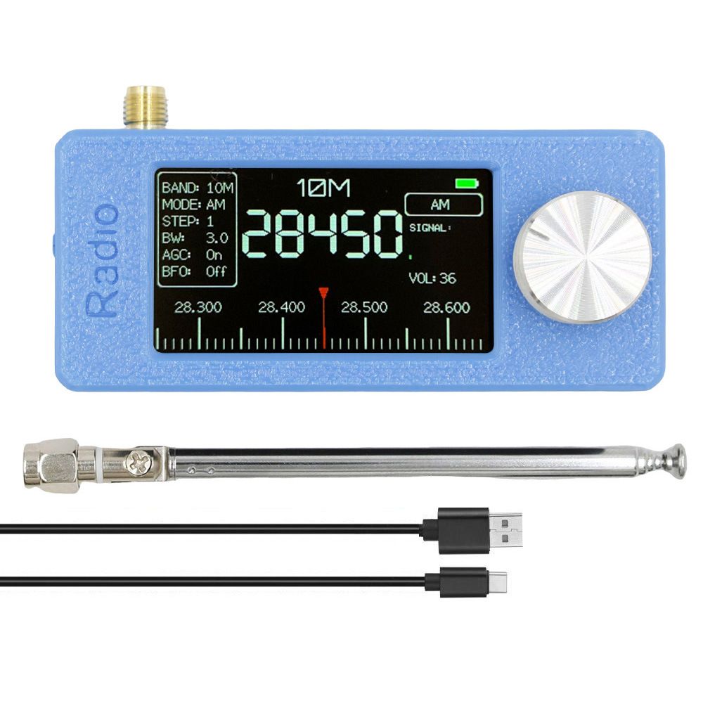 

SI4732 9.9 KHz-108Mhz Pocket Mini Radio LSB USB AM FM Pocket Mini Radio 1.9inch IPS Screen All Band Radio Receiver with Antenna