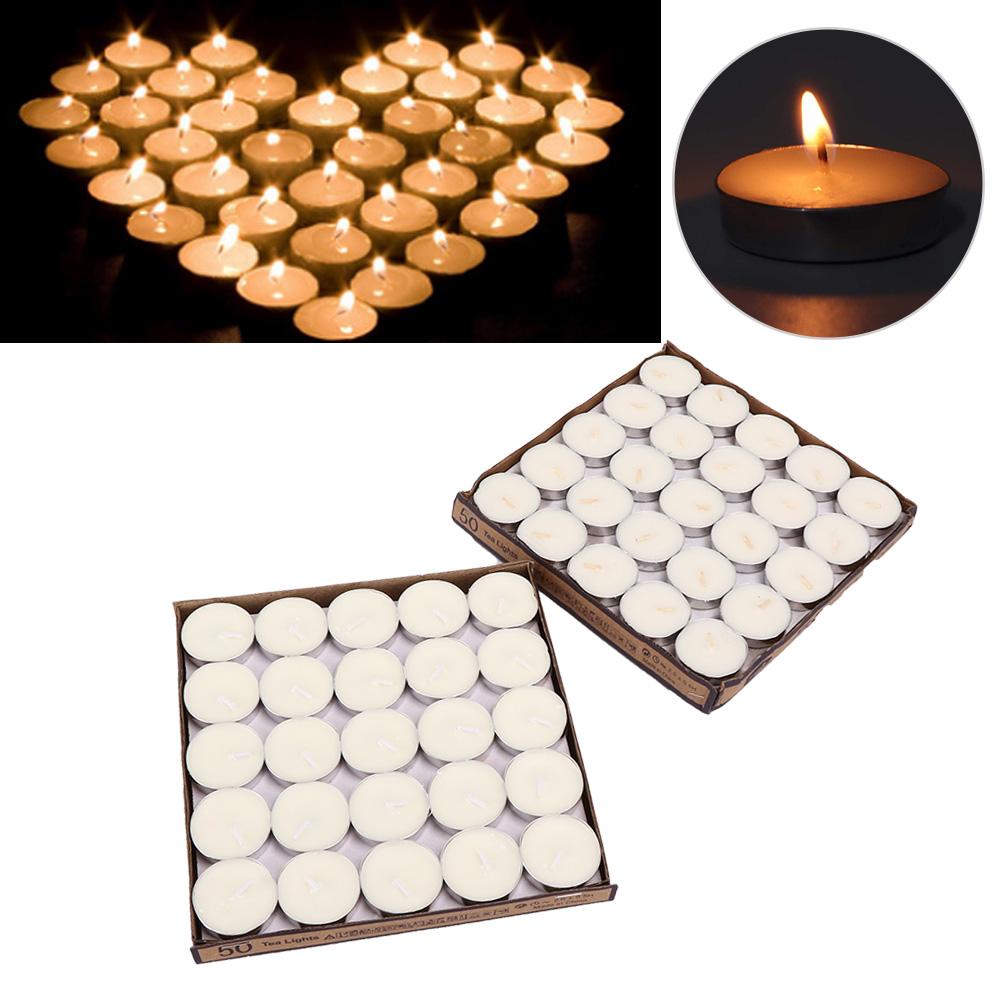 100 ks Aromatických svíček Svatba Narozeniny Ruční výroba Dekorace Aromatické svíčky Bílé