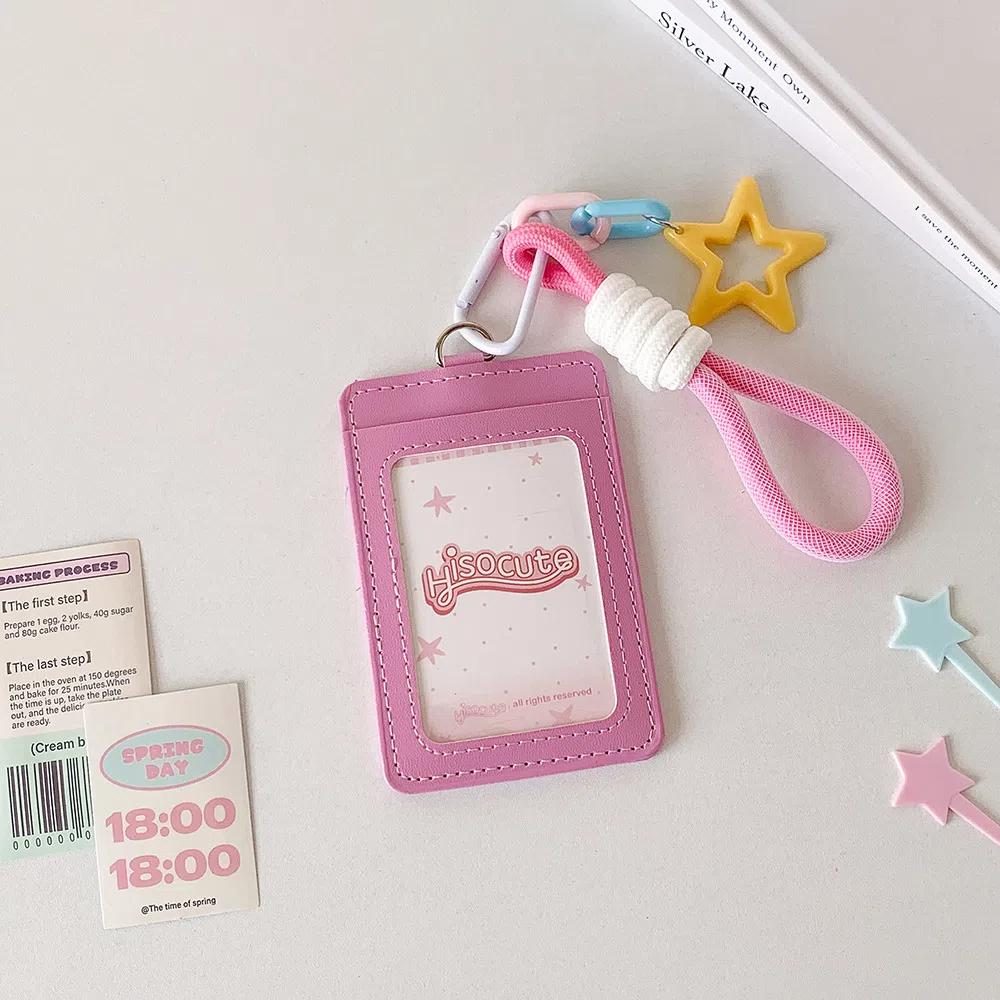 PU Leather ID Card Holders ID Card Protective Korean Photocard Holder Badge Holders  Office
