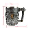 Medieval Viking Axe Mug, British Golden Lion Shield Beer Mug Stainless Steel Coffee Mug Tomahawk Beer Mug