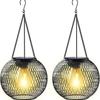 Outdoor Wrought Iron Solar Bulb Net Lights – Waterproof Hanging Garden and Landscape Lights
