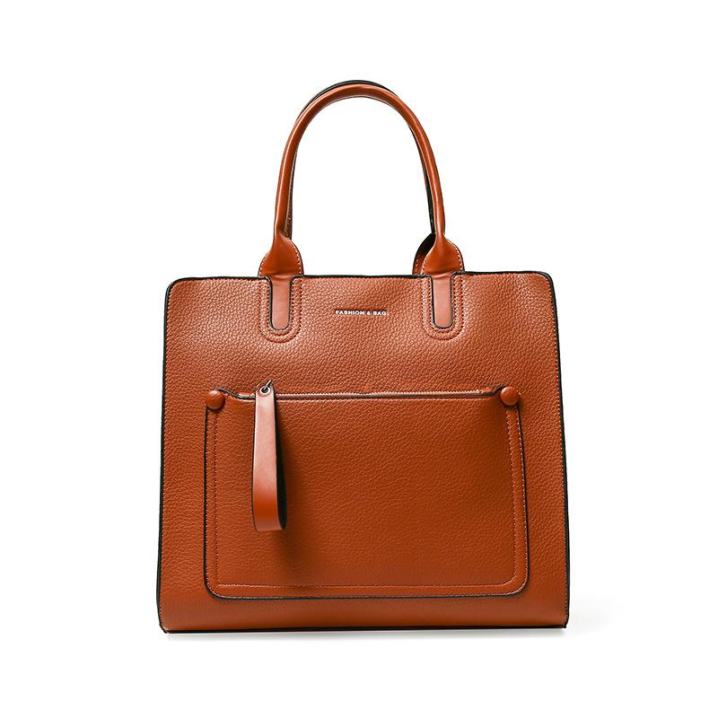 

Women s urban simplicity trend shoulder tote bag crossbody portable fashion large-capacity women s bag світло-коричневого кольору