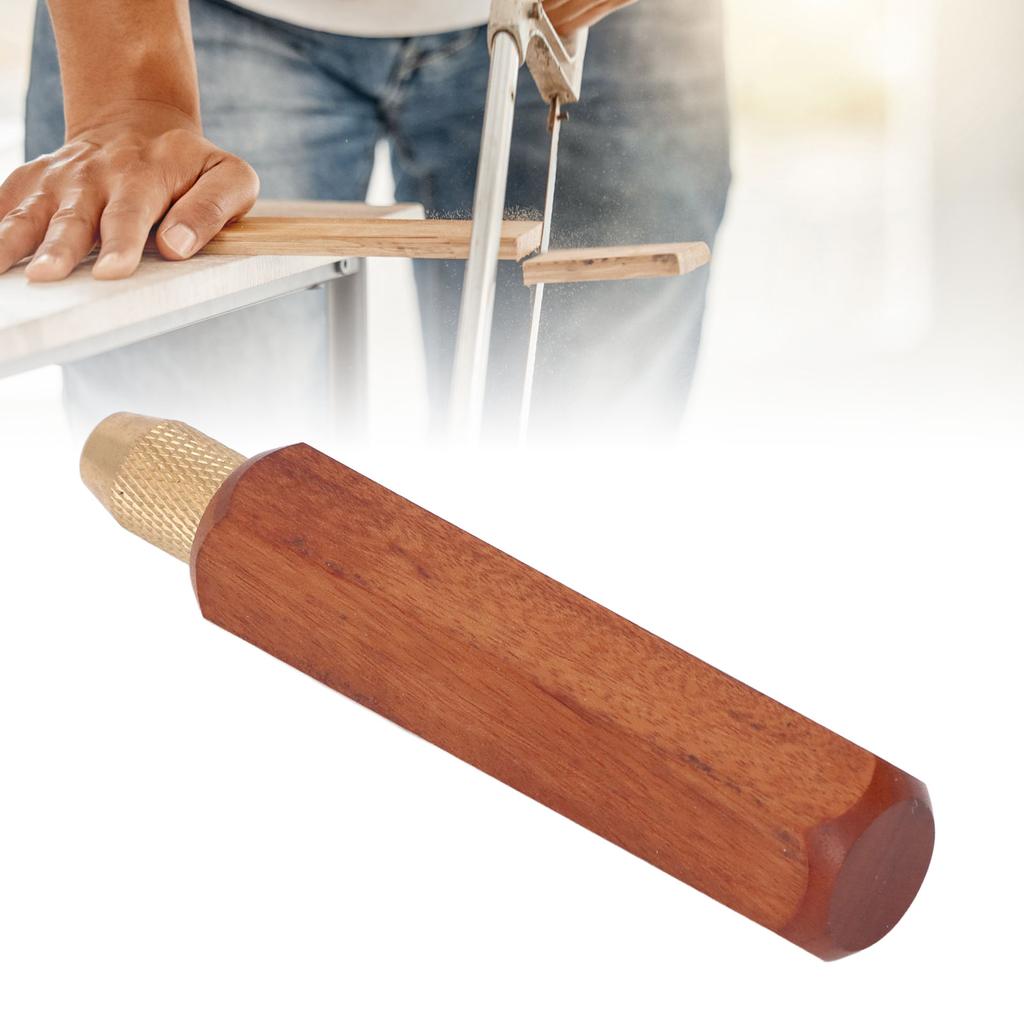 Manual Saw Handle Detachable Non Slip Wooden Grip for Garden and Woodworking Logging Saws Hex Short 