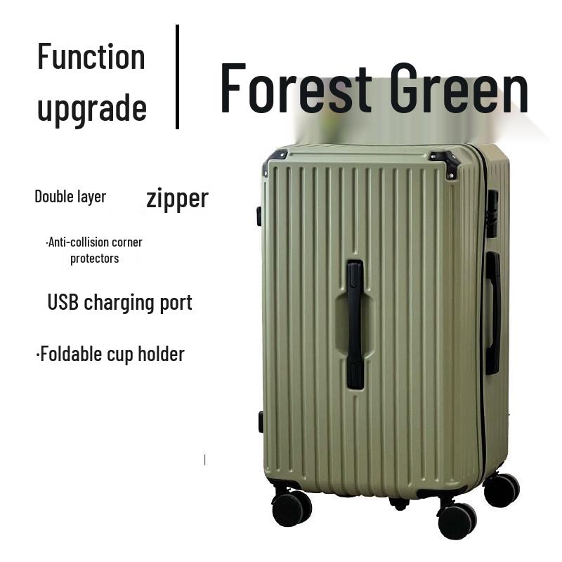 

Xiaoyan 5-Wheel Hardshell Luggage with USB and Cup Holder 30 Inch
