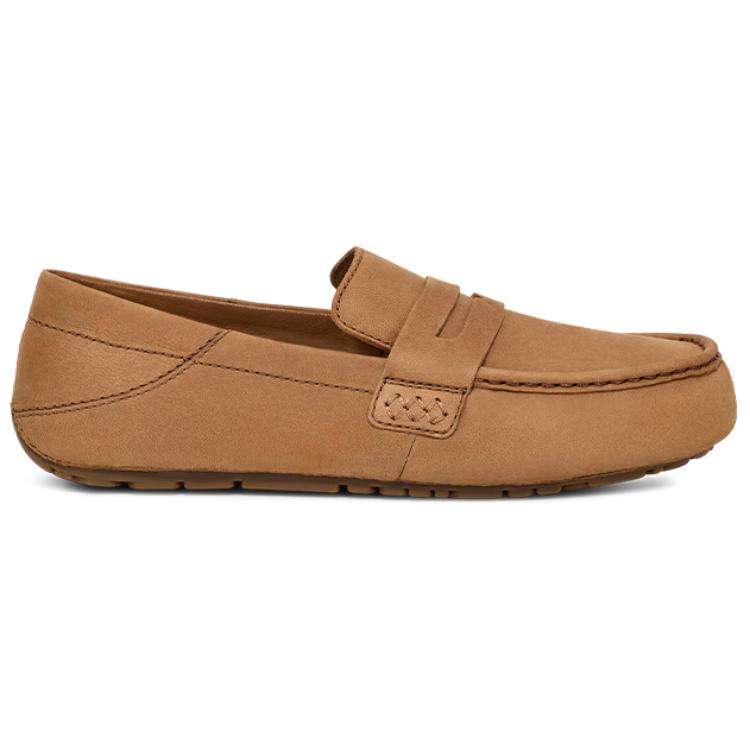 UGG Fashionable Simple Versatile Moccasins Men Shoes Brown 1166762-CHE