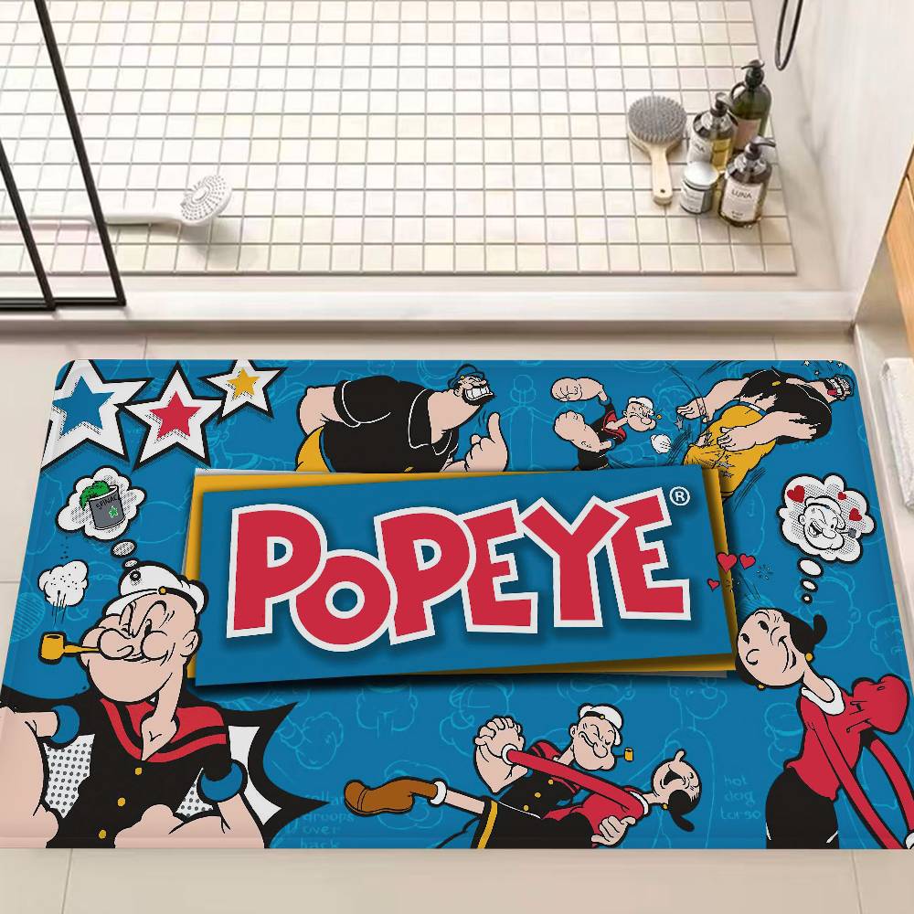 Tappetino da Pavimento P-PopeyeS The SailorS Stile INS Morbido Tappeto per Pavimento Camera da Letto Casa Lavanderia Tappetino Antiscivolo Tappeti per Zona Comodino