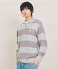 COMONINOZ Bold Stripe Collar Knit [Gray]