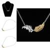 Chic 2021 Womens Metal Necklace With Unique Two-tone Wing Design Ideal For Fashionable Sweater Outfits