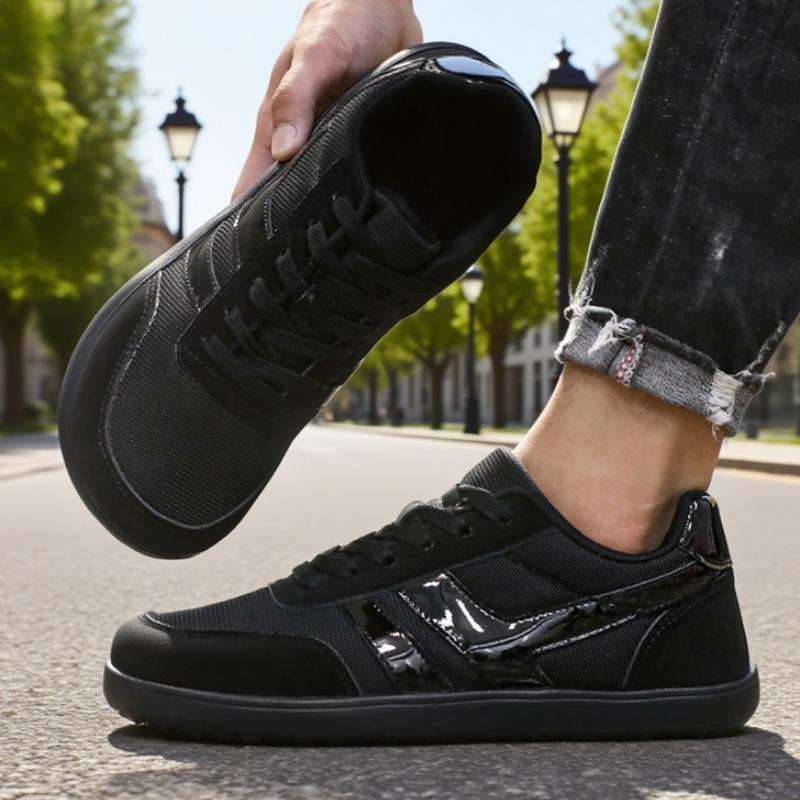 

Новые туфли на мягкой подошве, широкой колодке, модные минималистичные кроссовки с полосатым дизайном, уличные, для бега, тренировок, тенниса, для мужчин 41