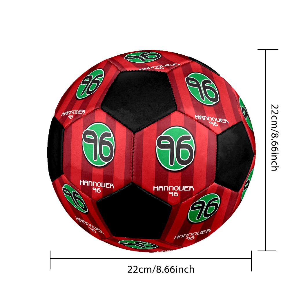 Pallone da Calcetto Indoor Hannover 96 Colorato Cucito a Macchina PVC Misura 5 Allenamento di Squadra Pronto per la Competizione Resistente Alta Rimbalzo Fresco Regalo Sportivo
