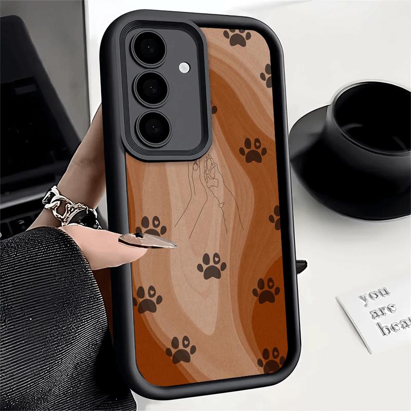 Phone Case for Samsung Galaxy S26 S25 Ultra S24 FE Dog Footprint Paw Cute Pattern Shell S23 Plus S22 + S21 S20 5G Soft Silicone