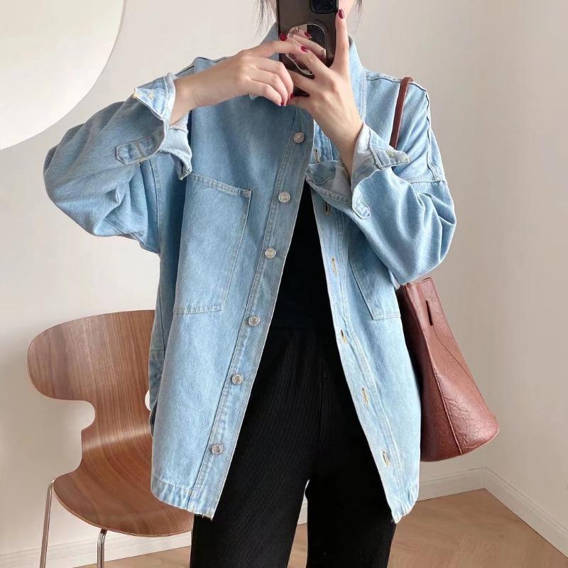 Women's Spring-autumn Urban Casual Washed Denim Jacket
