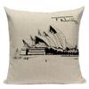 Simple Cushion Decorative Pillows Custom Cushion Cover Building Wind Pillow Case For Pillow Statue Of Liberty Pillow Case