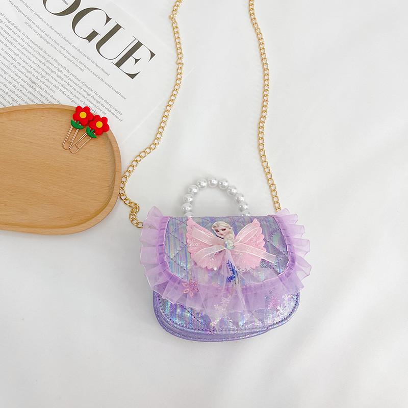 Adorable Mini Princess Shoulder Bag For Kids With Chic Pearl Design And Magnetic Closure