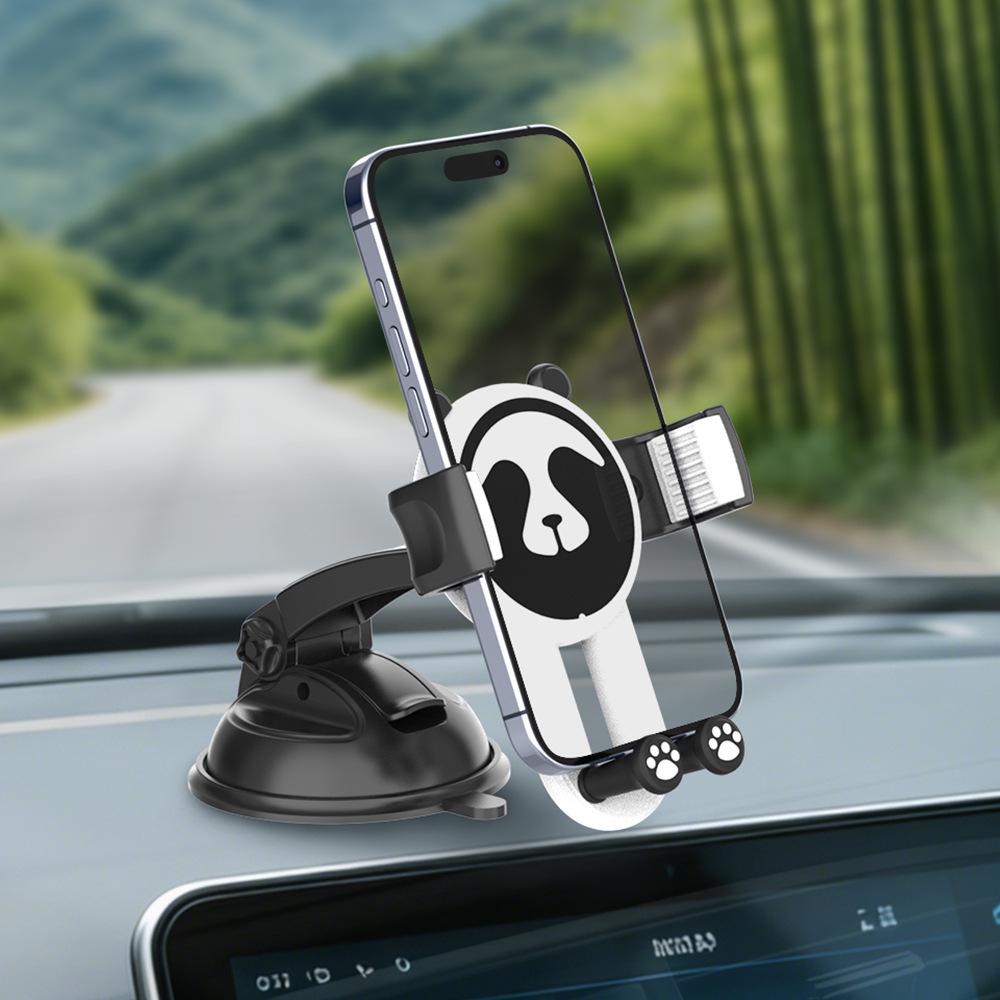 Panda Center Console & Windshield Phone Holder with Suction Cup