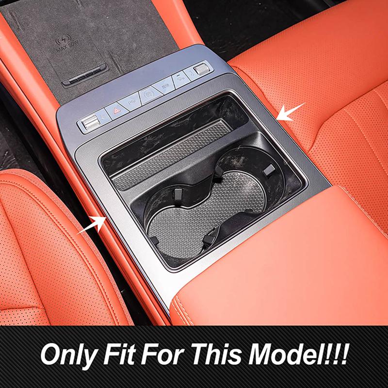 Car Styling Center Console Gear Shift Frame Decoration Cover Trim For BYD Tang 2025 Carbon Fiber Color Interior Accessories