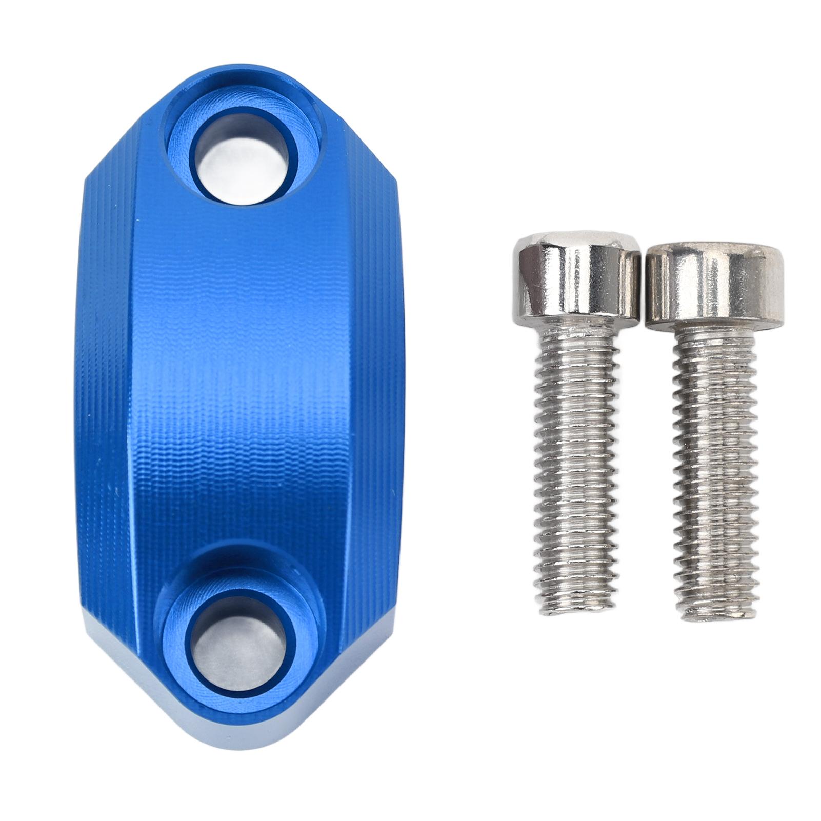 Motorcycle Handlebar Riser Clamp CNC Aluminum Alloy Enhance Stability Stabilizing Handle Grip Fasten Blue