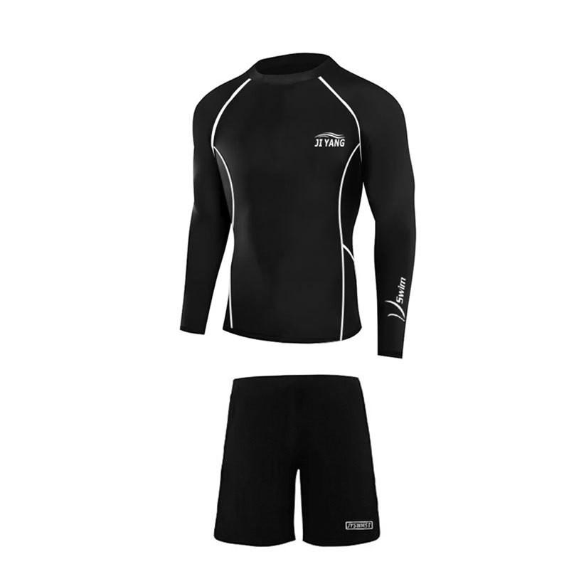 Mens Long Sleeve Rash Guard UPF 50 Quick Dry Swim Shirt Snorkeling Surfing Swimming Water Sports
